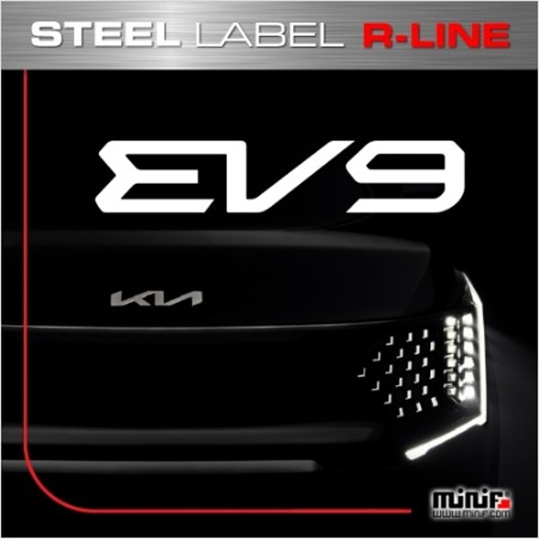 MFSL149 - EV9 R-LINE STEEL LABEL 주차 번호판